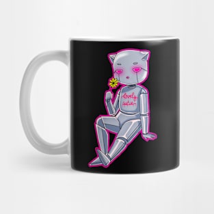 Robot cat pink Mug